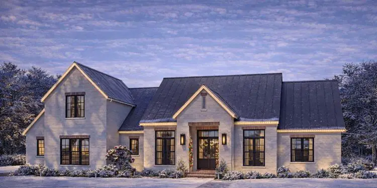 Modern Transitional Plan – ~3,163 sq ft, 4–5 Bedrooms, 3.5 Bathrooms, 3-Car Garage