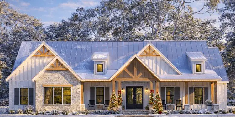2,686 Sq Ft Modern Farmhouse with 4–5 Bedrooms, Bonus Space, and Big Front-and-Back Porches