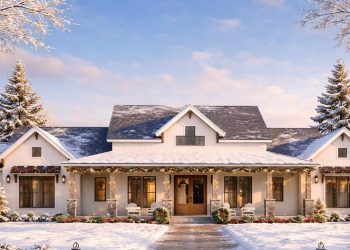 2,930 Sq Ft 4-Bed Balanced Modern Farmhouse Plan
