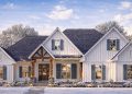 2,358 Sq Ft New American House Plan with Volume Ceilings Throughout