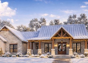 2,454 Sq Ft Modern Farmhouse Plan with 3 Bedrooms & 2.5 Bathrooms