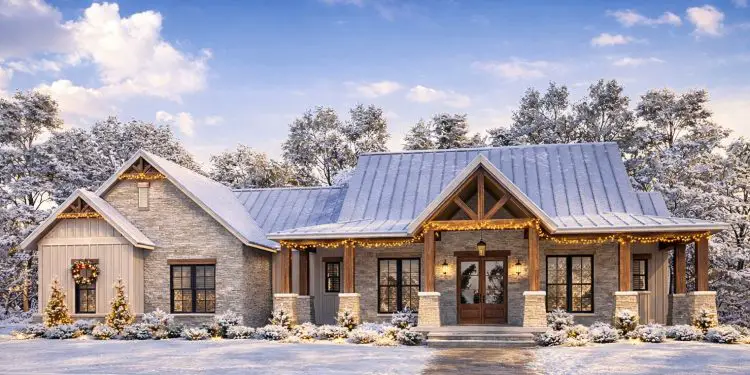 2,454 Sq Ft Modern Farmhouse Plan with 3 Bedrooms & 2.5 Bathrooms