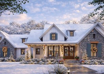 1,988 Sq Ft Modern Farmhouse Plan with 3–4 Bedrooms & 2.5 Bathrooms