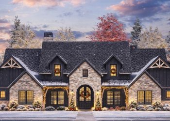 4,032 Sq Ft Transitional House Plan with Perfect Symmetry & Bonus Expansion