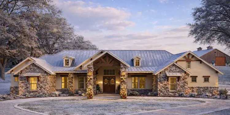 4,383 Sq Ft Elegant Hill Country House Plan with Outdoor Living & Music Hall