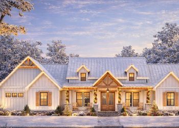 4-Bed Modern Farmhouse Plan with Vaulted Master Bedroom – 2,343 Sq Ft