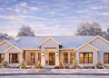 4 or 5-Bedroom Modern Transitional House Plan with Vaulted Living & 3-Car Garage – Plan 52007HZ