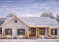 1,398 Sq Ft Modern Farmhouse Plan – 3 Bedrooms & 2 Bathrooms