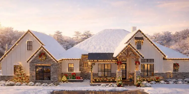 Modern Farmhouse Plan – ~3,414 Sq Ft • 4 Bedrooms & 4 Bathrooms