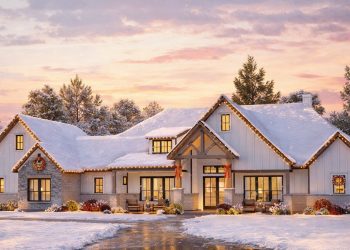 Modern Farmhouse Plan – ~4,090 Sq Ft • 4 Bedrooms & 5 Bathrooms