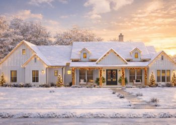 Compact Modern Farmhouse with Home Office – ~2,012 Sq Ft • 4 Bedrooms & 3 Bathrooms