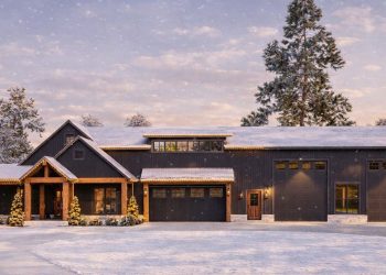 New American Barndominium with Outdoor Fireplace & Oversized RV Garage – ~2,631 Sq Ft • 3 Beds & 3.5 Baths