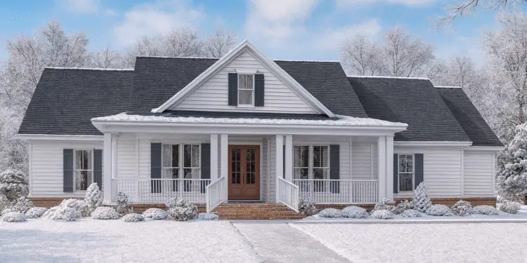 1,993 Sq Ft Cozy Farmhouse – 3 Beds, 2.5 Baths (Plan 041-00162)