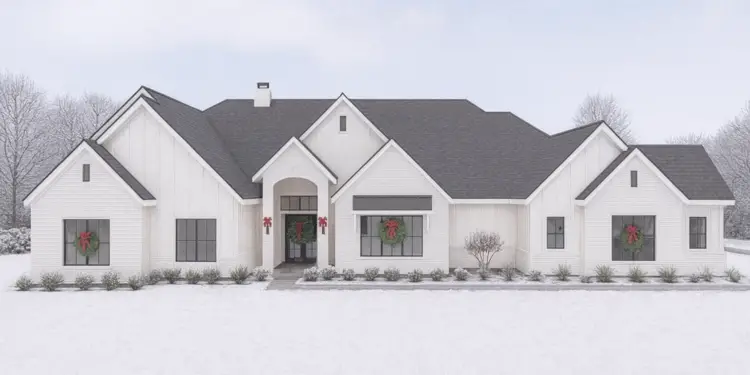 4,683 Sq Ft New American Home — Guest Suite, Office & Spacious Living (Plan 25427TF)