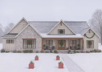 2,492 Sq Ft Modern Farmhouse – 4 Beds, 3.5 Baths, Open Floor Plan (Plan 009-00388)