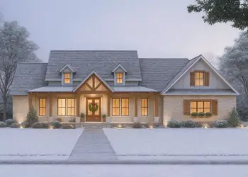 2,290 Sq Ft Modern Farmhouse – 3-Bed, 2.5-Bath Beauty with Wraparound Porch (Plan 4534-00035)