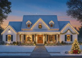 3,292 Sq Ft Symmetrical Modern Farmhouse — 4 Beds + Home Office, Bonus Room & 3-Car Garage (Plan 56549SM)