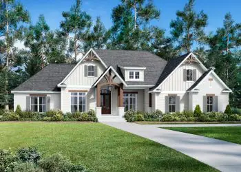 2,641 Sq Ft Craftsman Home Plan with Bonus Room Over Garage – 4–5 Beds, 2.5–3.5 Baths