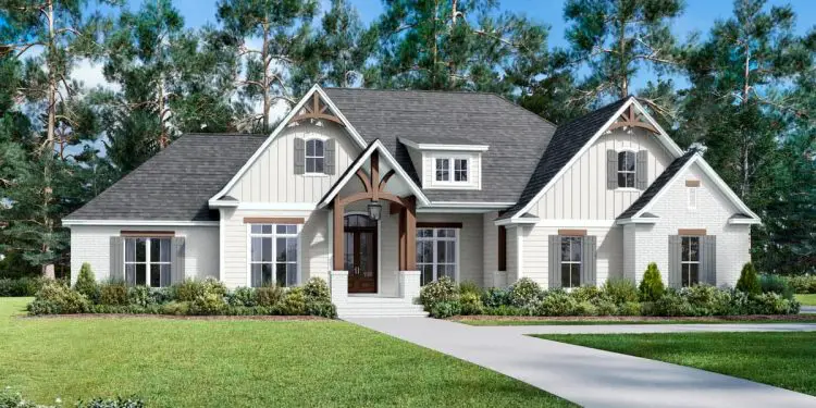 2,641 Sq Ft Craftsman Home Plan with Bonus Room Over Garage – 4–5 Beds, 2.5–3.5 Baths