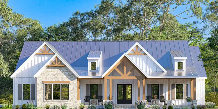 Modern Farmhouse Plan – 2,686 Sq Ft | 4–5 Beds & 3.5 Baths
