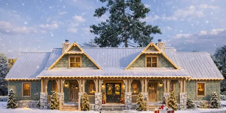 2-Story Rustic Duplex House Plan with Wrap-Around Porch – 1,810 Sq Ft per Unit