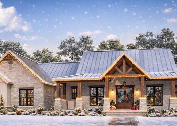 2,454 Sq Ft Split-Bedroom Hill Country Home with Large Walk-In Pantry & Wrap-Around Porch