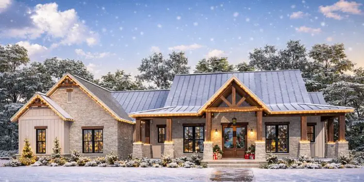 2,454 Sq Ft Split-Bedroom Hill Country Home with Large Walk-In Pantry & Wrap-Around Porch