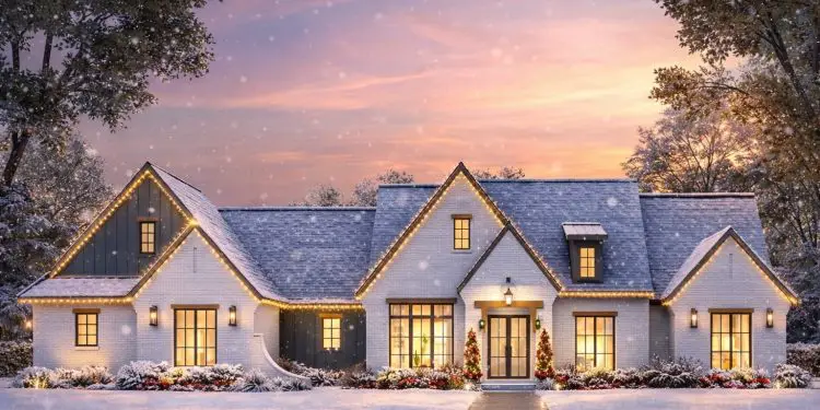 4-Bedroom Modern French Country House Plan with Private Master Wing – 2,674 Sq Ft