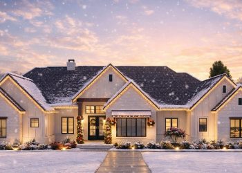 New American House Plan with Guest Suite & Office – 4,683 Sq Ft