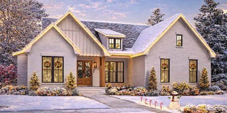 Transitional 4-Bedroom Modern Farmhouse with Vaulted Master Suite – 1,800 Sq Ft