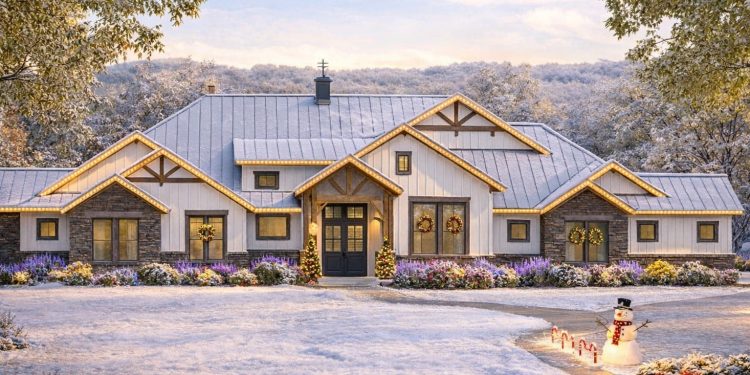 Modern Transitional Plan – 4,423 Sq Ft | 4 Bedrooms & 3 Bathrooms