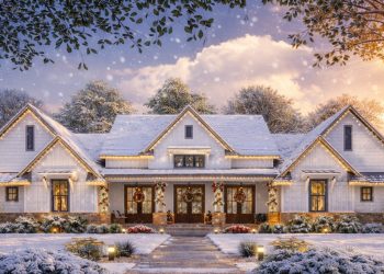 3,077 Sq Ft Modern Farmhouse With Three Fresh-Air Spaces and a Bonus Room