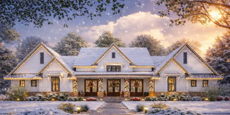 3,077 Sq Ft Modern Farmhouse With Three Fresh-Air Spaces and a Bonus Room