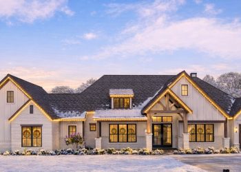 Expanded One-Level New American Craftsman House Plan with Home Office & Game Room – 4,090 Sq Ft