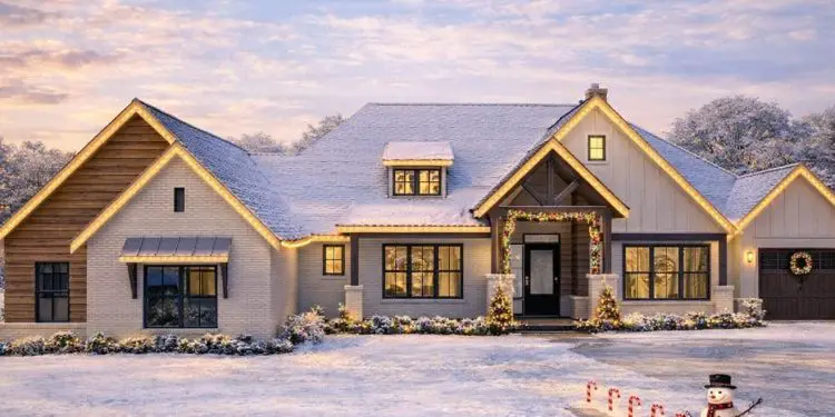 New American Ranch Home Plan with Home Office & Media Room – 2,812 Sq Ft