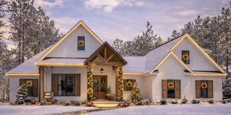 4-Bed Country Craftsman House Plan with 2-Car Garage – 2,373 Sq Ft