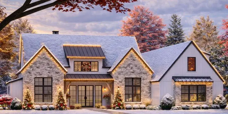 4-Bed Modern Farmhouse Plan Under 2900 Sq Ft with Bonus Room Above – 2,877 Sq Ft