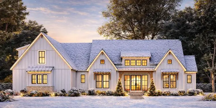 4-Bed Modern Farmhouse Plan with Optionally Finished Bonus Room – 2,578 Sq Ft