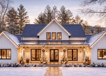 4-Bedroom Modern Farmhouse Plan with Outdoor Kitchen – 3,003 Sq Ft