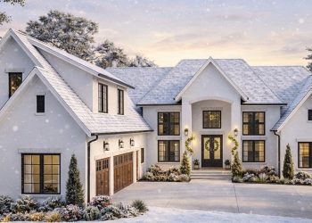4-Bed Transitional House Plan with 3-Car Garage & Bonus Expansion Above – 3,699 Sq Ft | 4 Beds 4.5 Baths