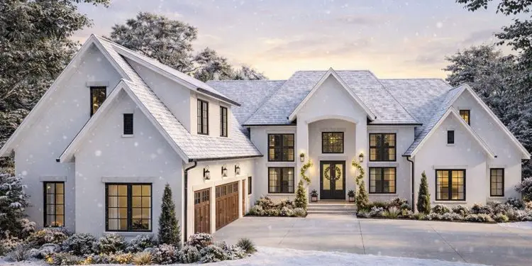 4-Bed Transitional House Plan with 3-Car Garage & Bonus Expansion Above – 3,699 Sq Ft | 4 Beds 4.5 Baths