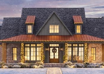 Expanded 4-Bed Modern Farmhouse Plan with Home Office & Vaulted Great Room – 3,127 Sq Ft | 4 Beds & 3.5 Baths