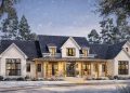 Grand Modern Farmhouse House Plan with 5 Beds, 3-Car Garage & Outdoor Kitchen – 3,500 Sq Ft | 5 Beds & 3.5 Baths