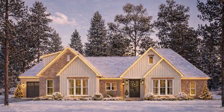 Modern Farmhouse Plan #041-00407 – 2,557 Sq Ft | 4 Beds & 2.5 Baths
