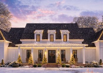 Farmhouse Plan with Luxurious Master Suite – 2,986 Sq Ft | 4–5 Beds & 3.5–4.5 Baths