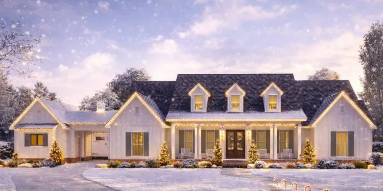 Country Classic House Plan with Porte Cochere & Motor Court – 3,272 Sq Ft | 4 Beds & 3.5 Baths