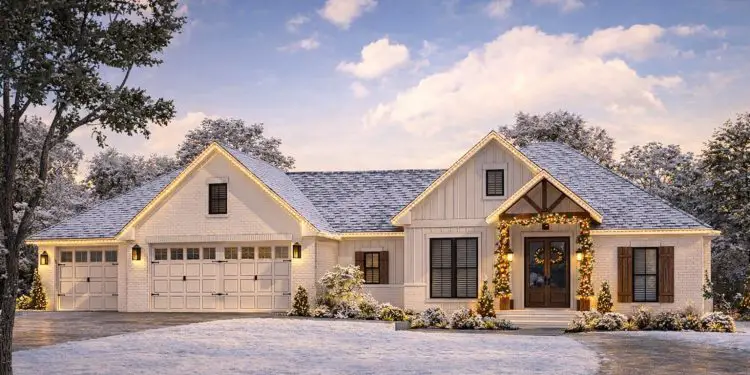 Modern Farmhouse Plan 041-00241 – 2,002 Sq Ft | 3 Beds & 2 Baths