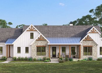 Modern Farmhouse Plan – 2,149 Sq Ft | 3–4 Beds & 2.5 Baths