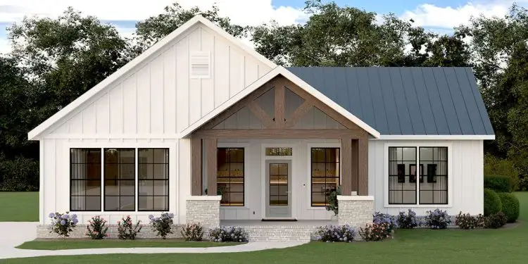 Modern Farmhouse Plan – 1,237 Sq Ft | 2 Beds & 2 Baths