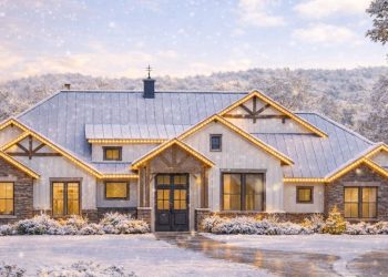 Modern Transitional House Plan – 4,423 Sq Ft | 4 Beds & 4 Baths